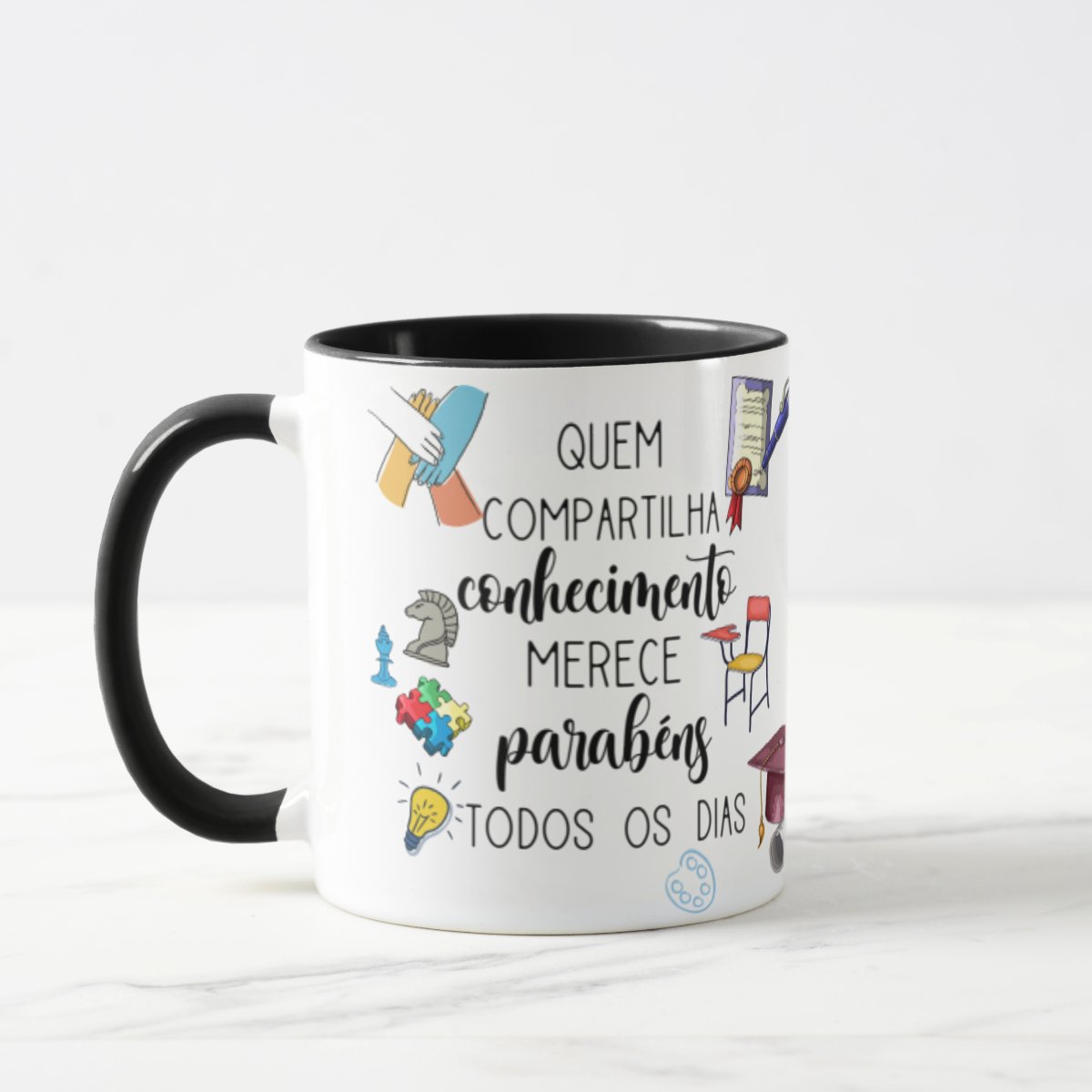 Caneca Presente Escola Aluno Dia dos Professores - Dia dos Professores (Professor(a))