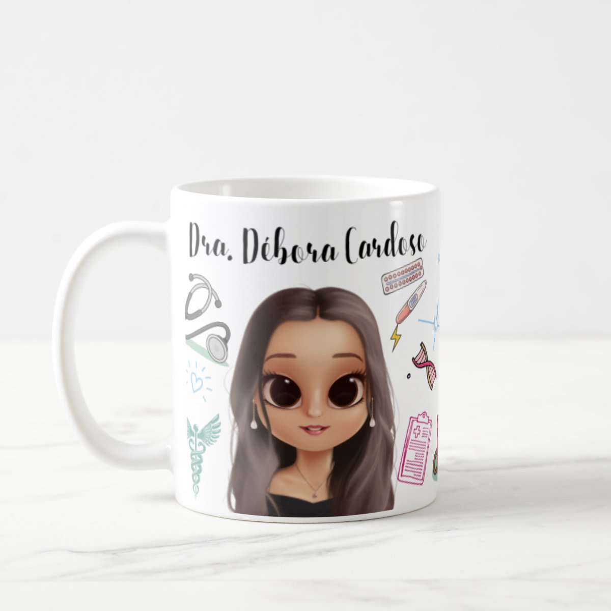 Caneca Presente Personalizado Profissão Medicina Obstetra - Profissões (Médico(a))