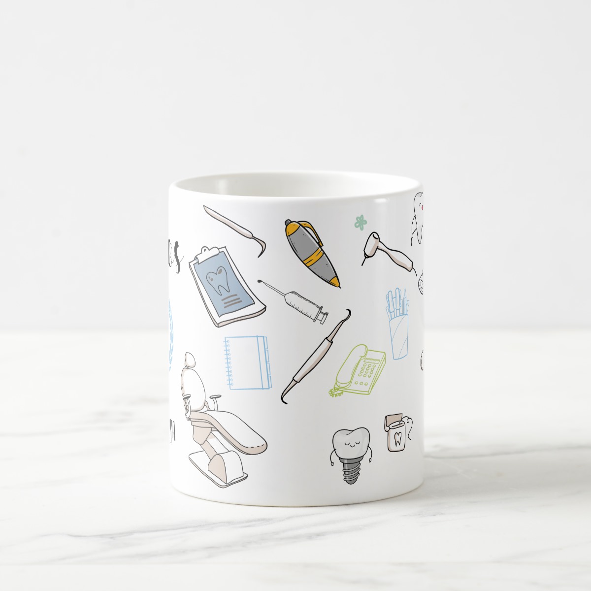 Caneca Profissão Dentista Presente Odontologia com Nome