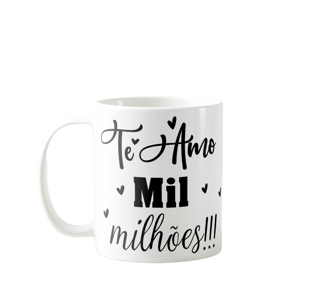 Caneca Personalizada Te Amo Mil Milhões de Dia dos Namorados - Outros (Casal)