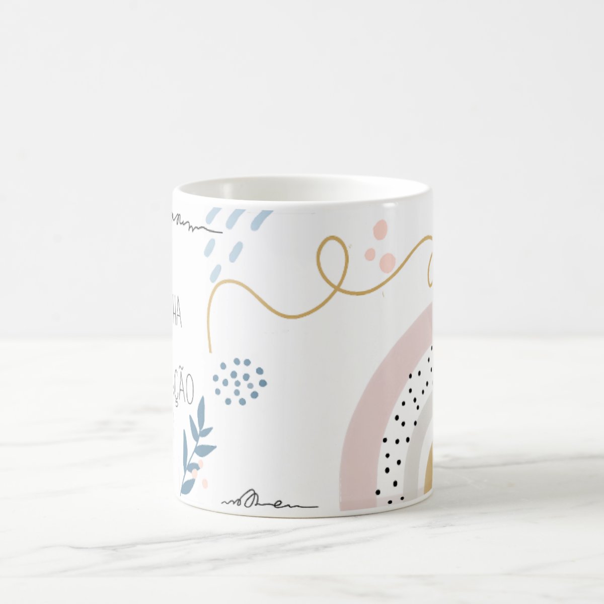Canecas Cerâmica Madrinha Consagração Minimalista Delicada