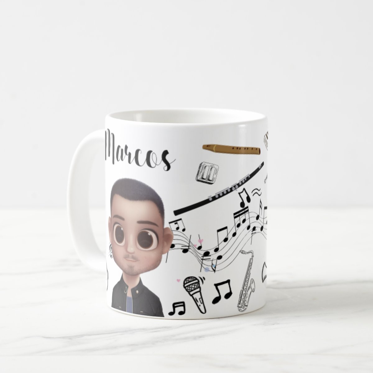 Caneca Presente Personalizado Músico Instrumentos Musicais