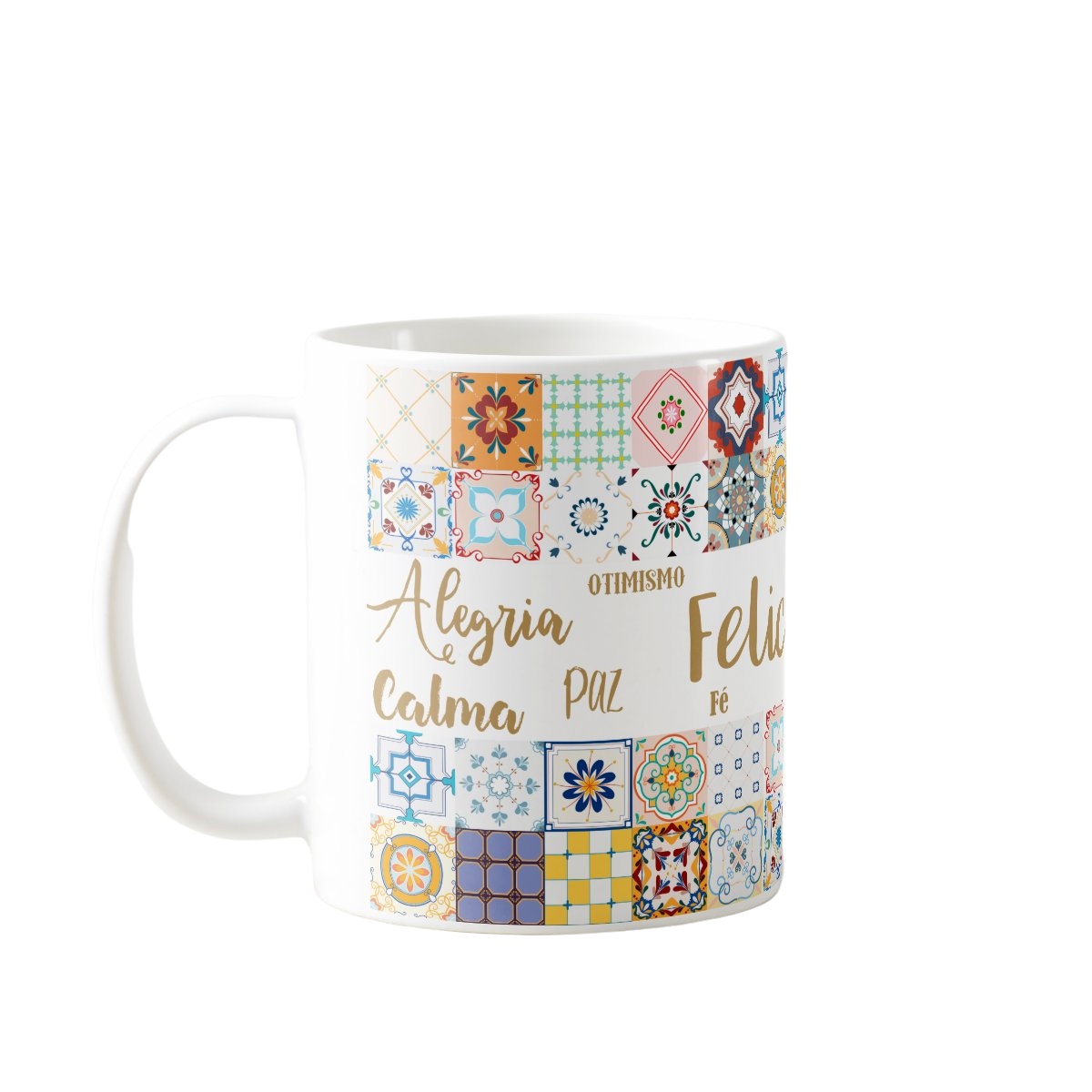 Caneca Felicidade Presente Feminino Amigas e Família - Outros (Amigo(a))