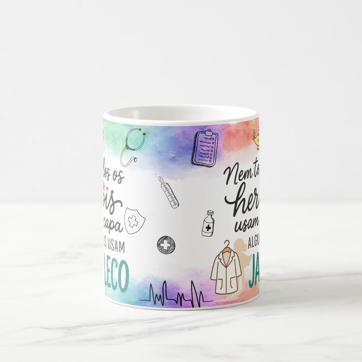 Caneca Personalizada Enfermagem Presente Heróis de Jaleco
