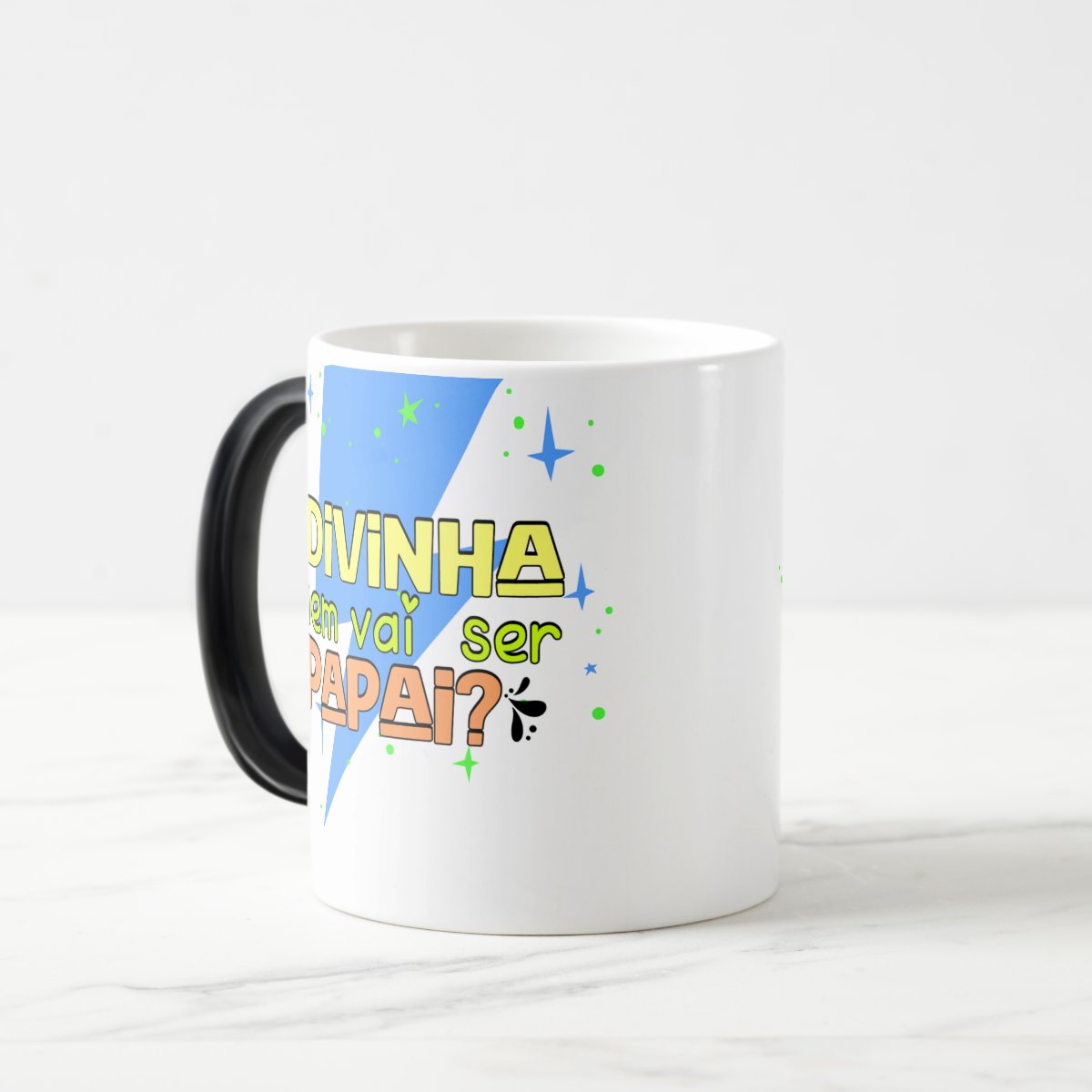 Caneca Mágica Presente para Anunciar Gravidez Vou Ser Papai