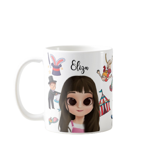 Caneca Personalizada com Nome e Avatar para Artista de Circo - Profissões (Artista de Circo)