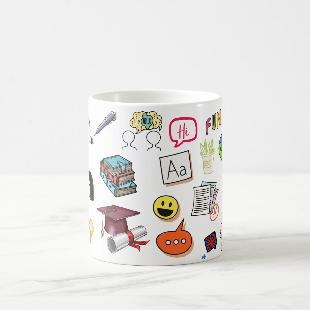 Caneca Personalizada Nome Professora de Inglês Teacher Dia dos Professores
