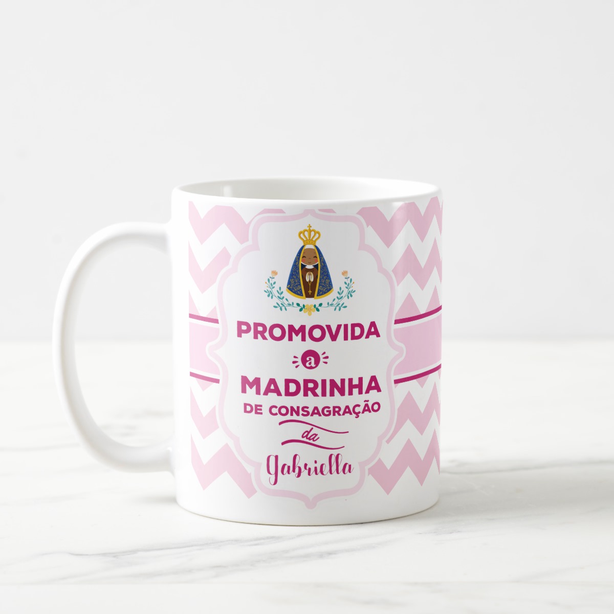 Caneca Lembrança Madrinha de Consagração Convite Batizado - Batizado (Madrinha de Consagração)