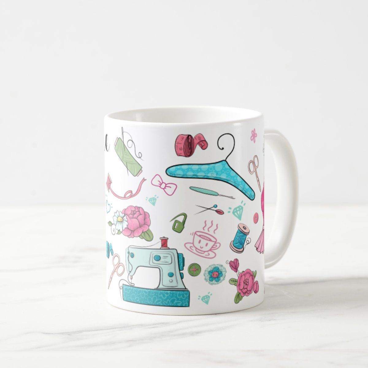 Caneca Personalizada Artesã Presente Costureira com Avatar