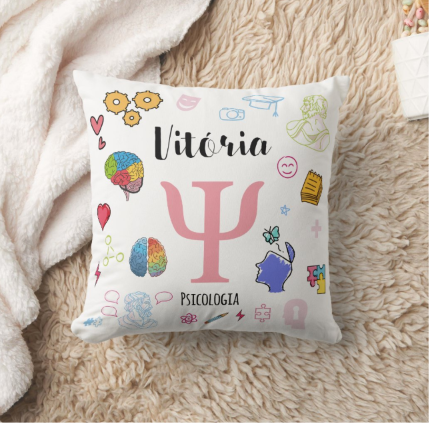 Almofada Decoração Consultório Psicologia Presente Psicológa - Profissões (Psicólogo(a))
