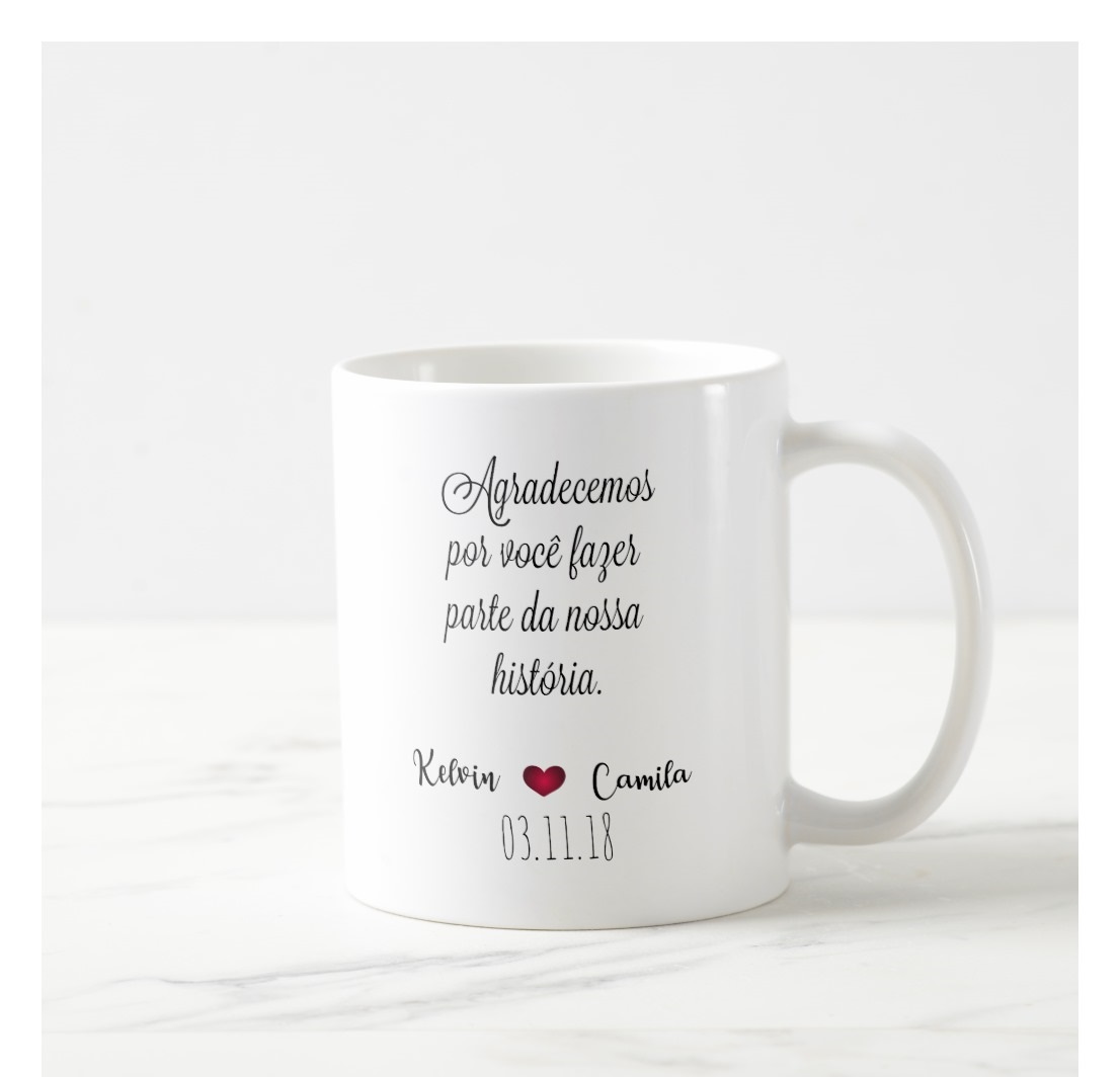 Caneca Presente Convite Padrinho Lembrança Casamento Gravata