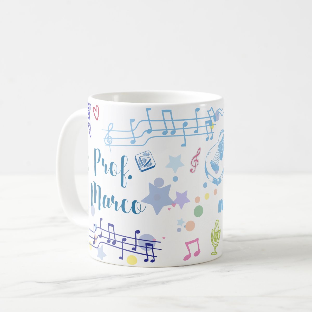 Conjunto Almofada Decorativa e Caneca Personalizada Musico