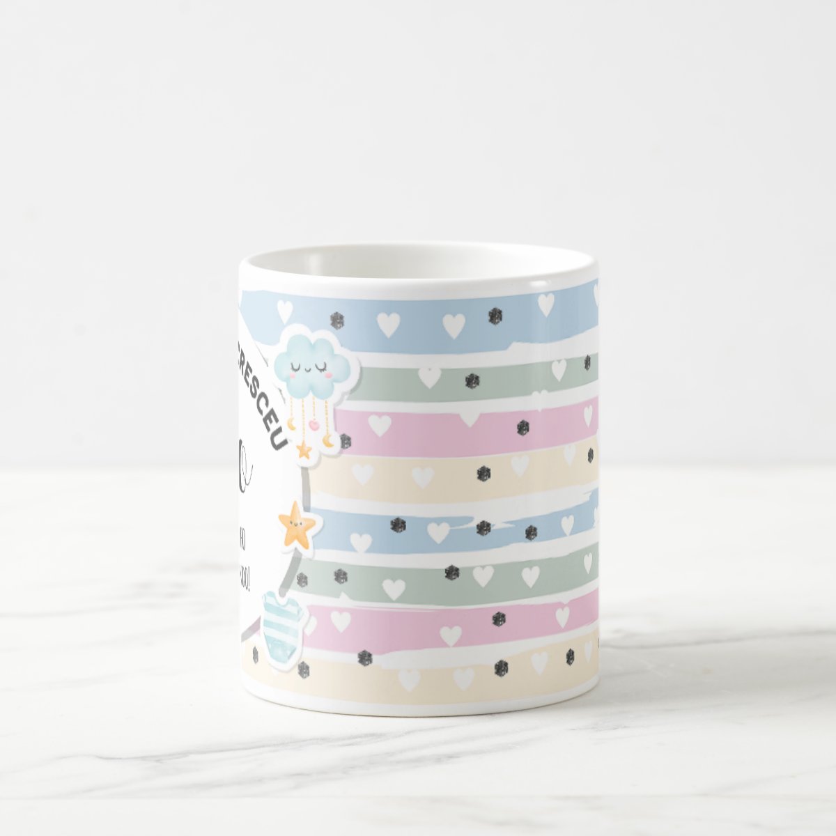 Caneca Personalizada Anúncio de Gravidez Presente Gestante Familia