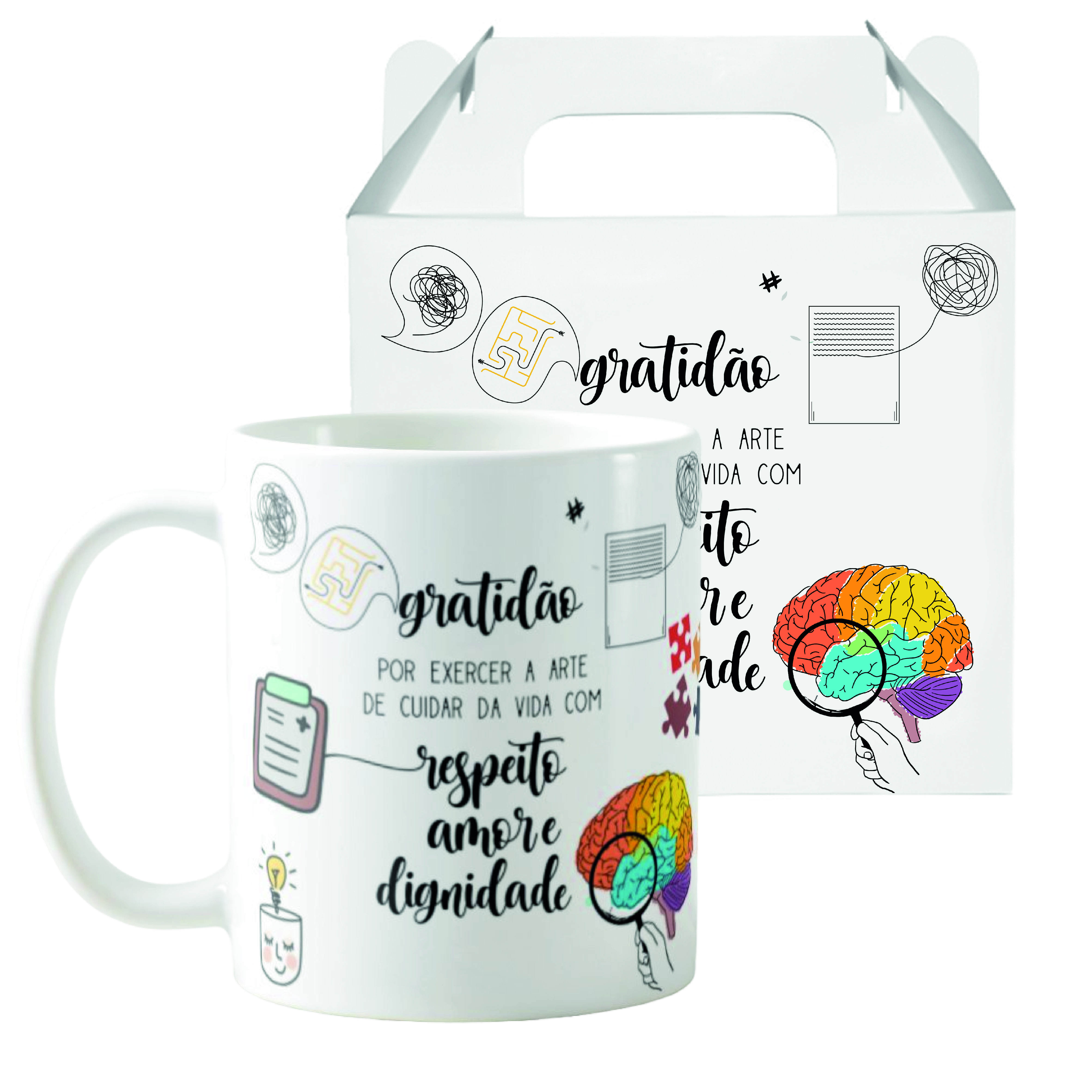Caneca Mágica Presente Personalizado Medicina Psiquiatra - Profissões (Médico(a))