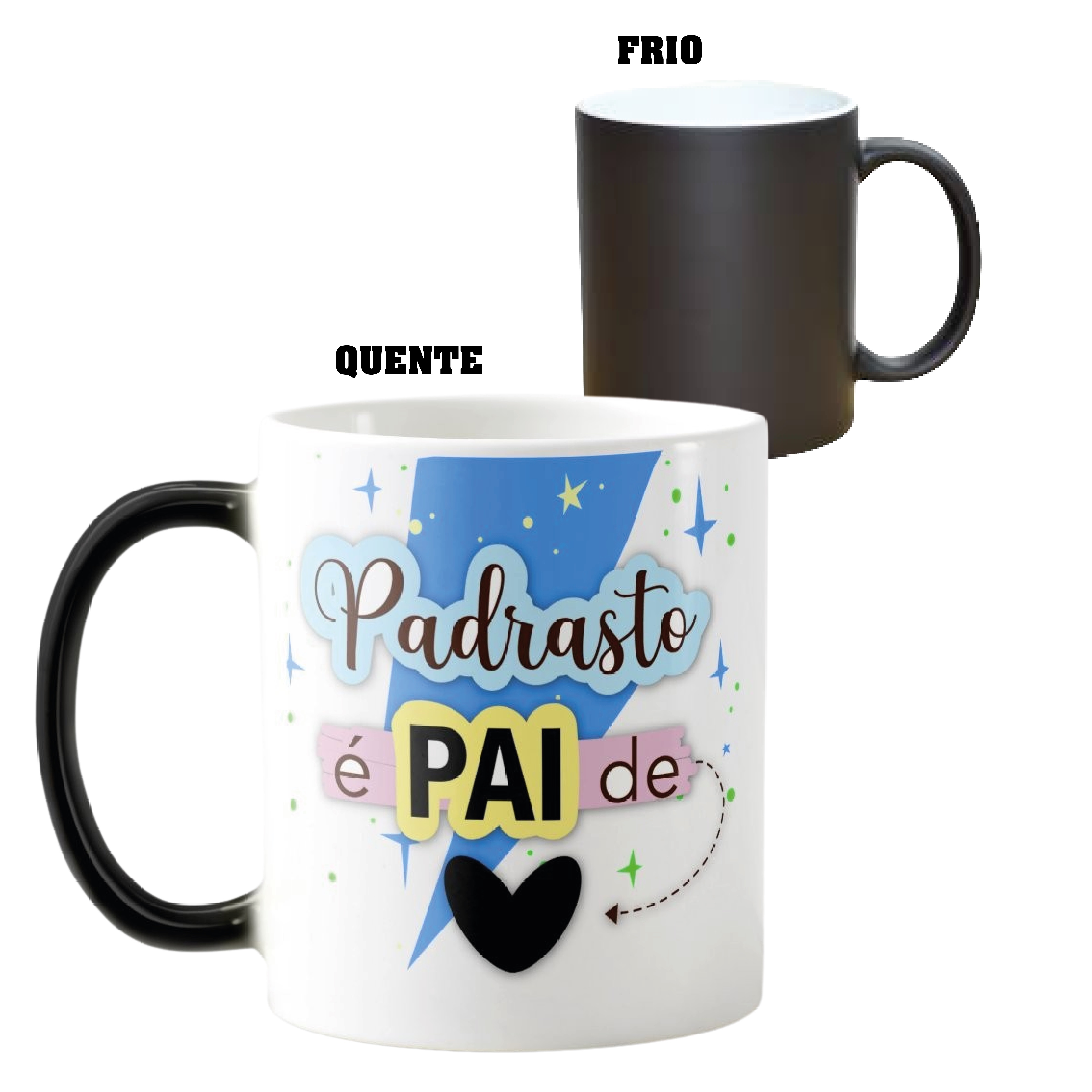 Caneca Cerâmica Mágica Presente Criativo Padrasto Especial
