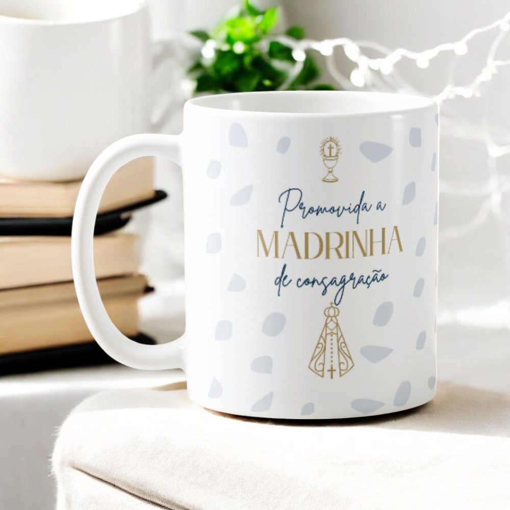 Caneca Agradecimento Consagração Madrinha Personalizada - Batizado (Madrinha)