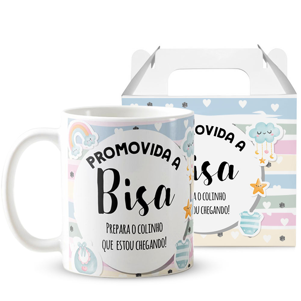 Caneca Personalizada Anúncio Gravidez Gestação Bisavó Bisa