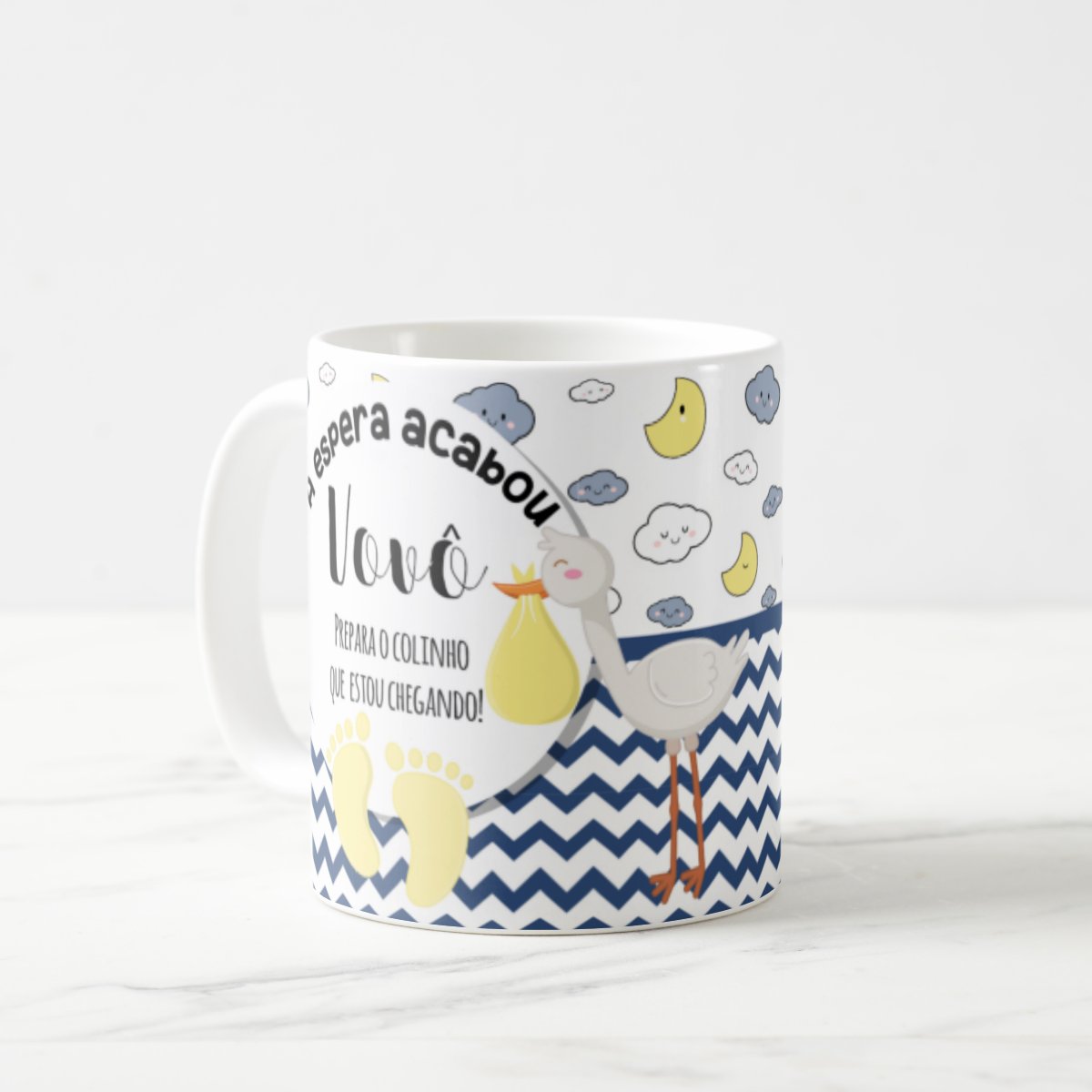 Caneca Gravidez Presente Avô Vovô Prepara o Colinho
