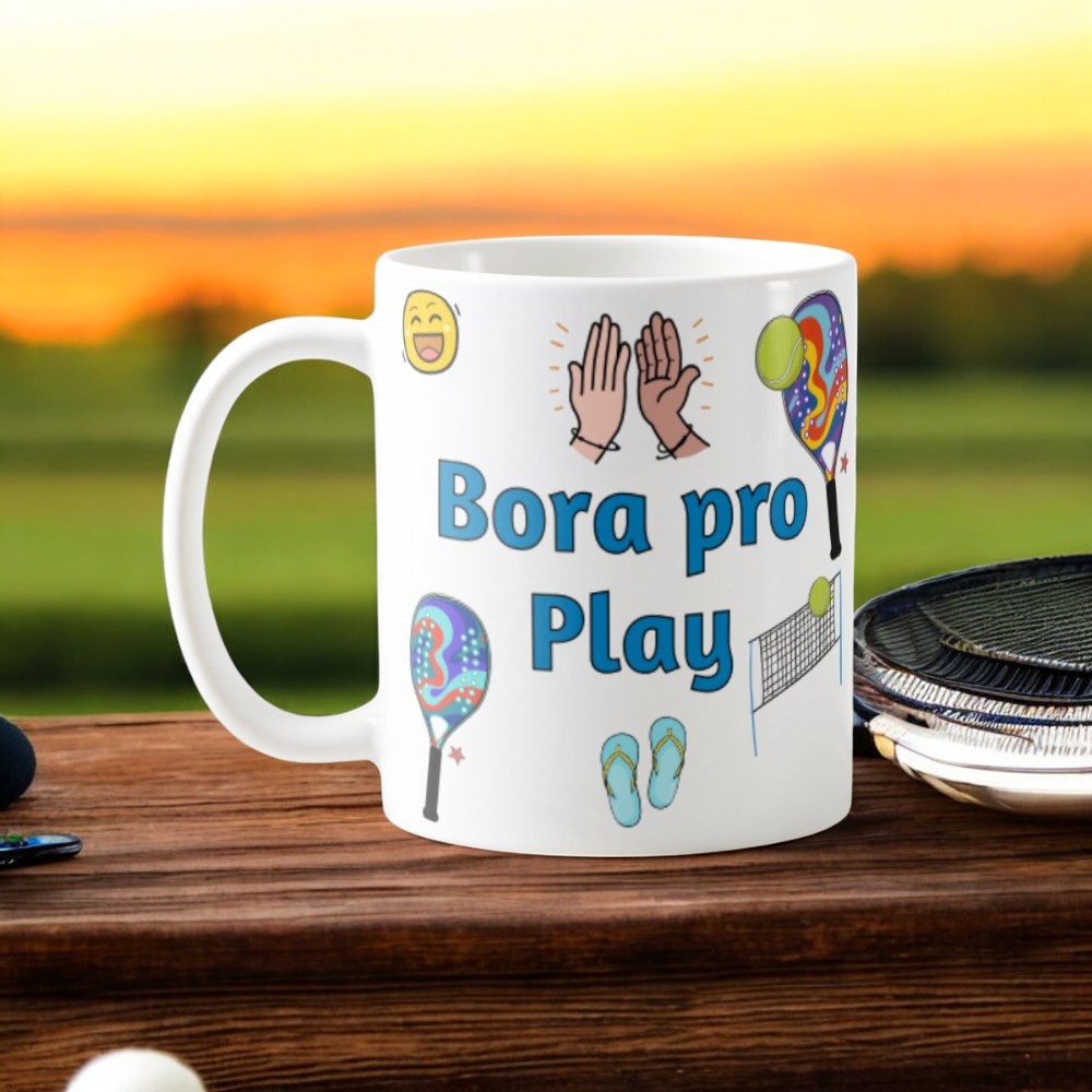 Caneca Beach Tennis Presente Beach Tenistas Bora Pro Play - Hobbies (Esportista)