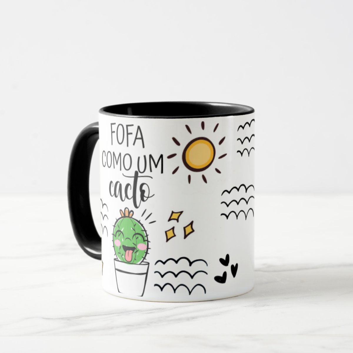 Caneca Divertida Presente Amiga Fofa Como Um Cacto