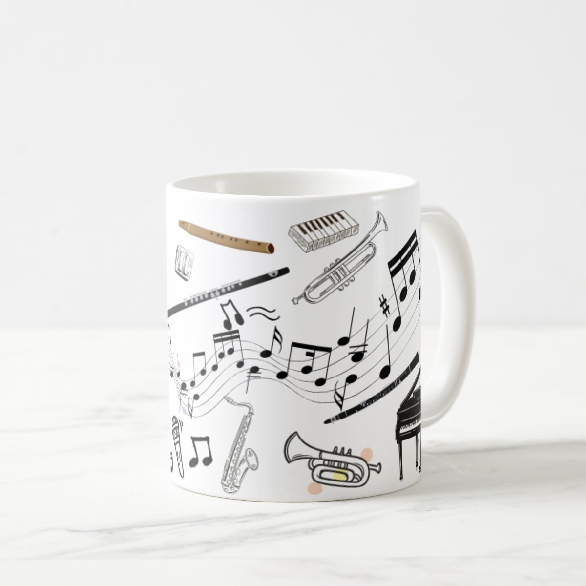 Caneca Presente Personalizado Músico Instrumentos Musicais