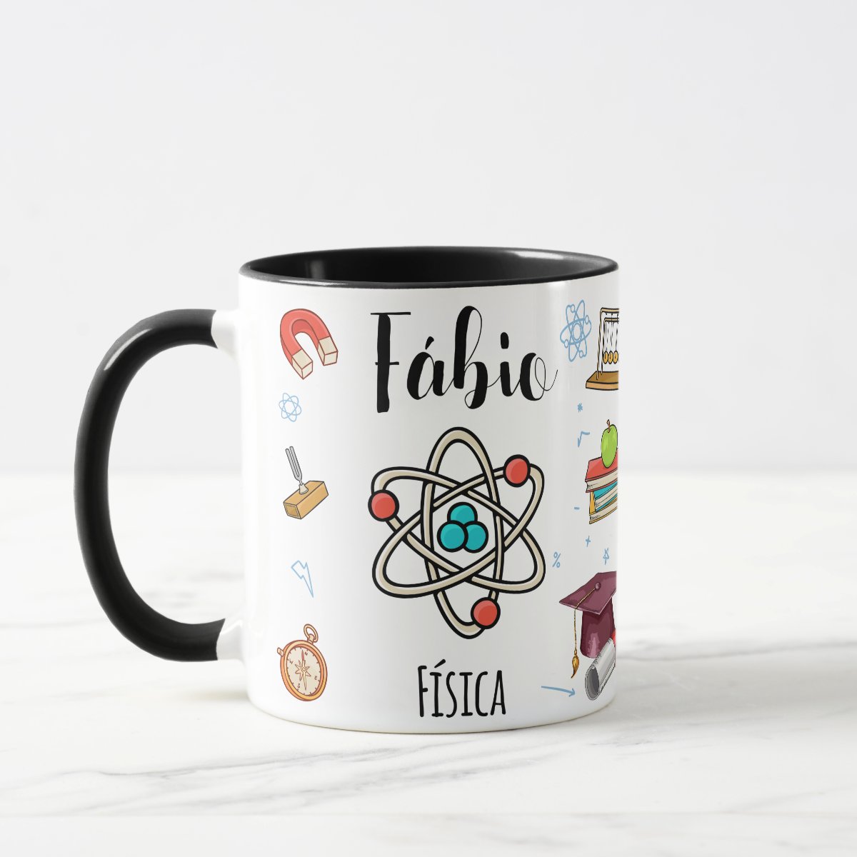 Caneca Personalizada Cientistas Ciência Física com Nome