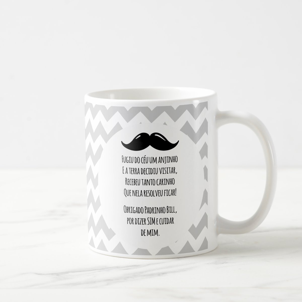 Caneca para Padrinho Presente Criativo e Especial Batizado