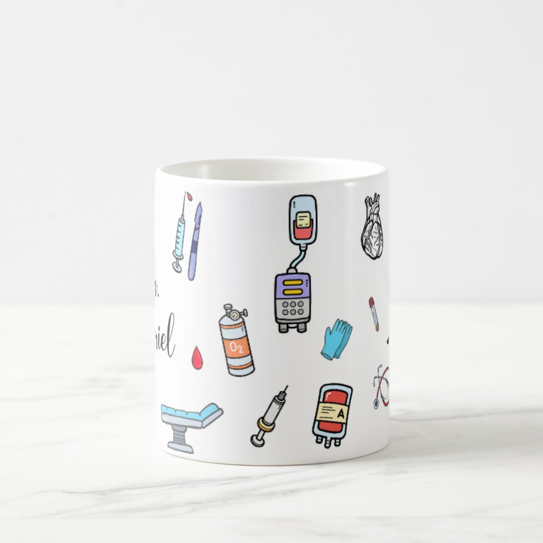 Caneca Personalizada com Nome para Médico Cirurgião Geral