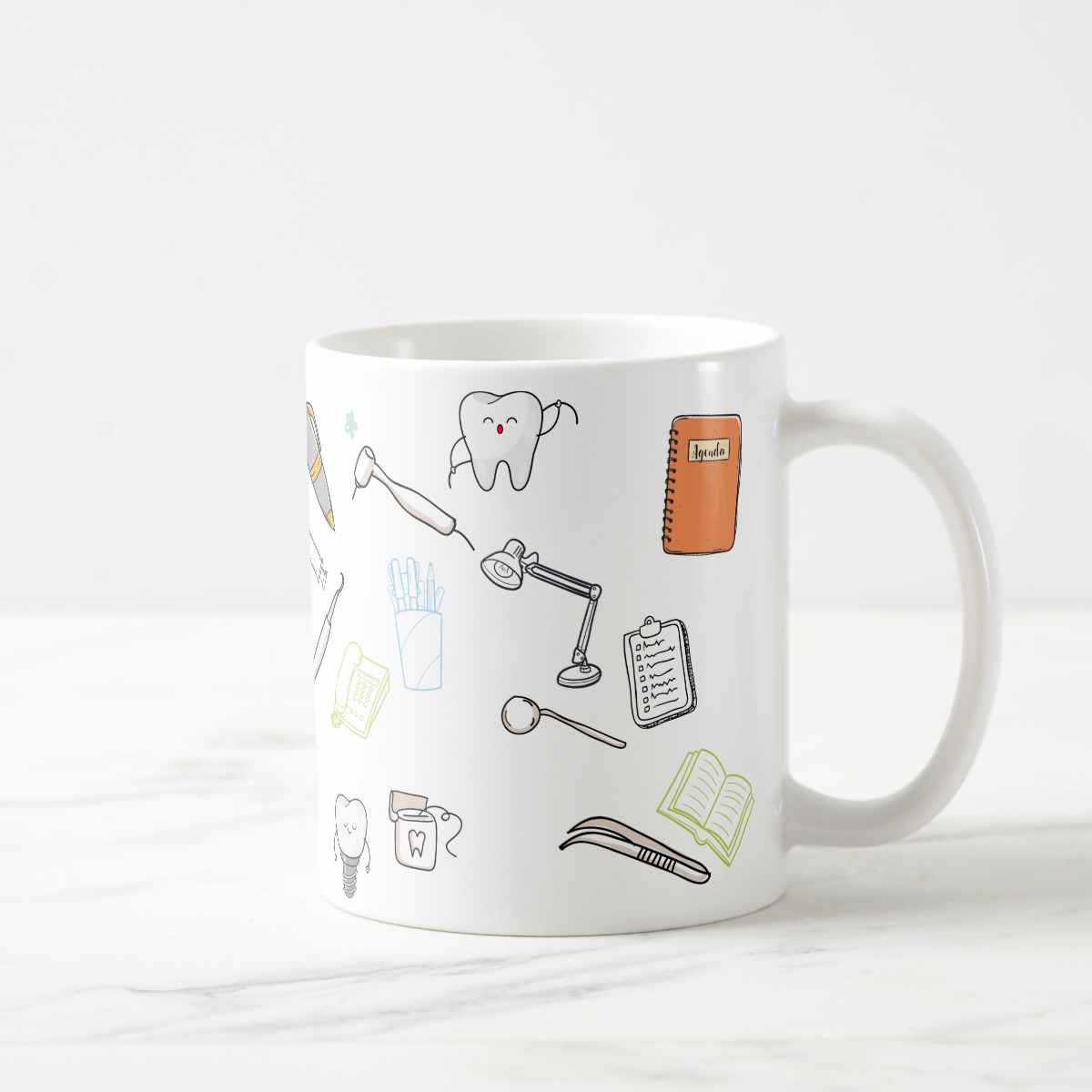 Caneca Profissão Dentista Presente Odontologia com Nome