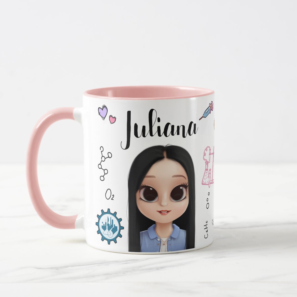 Caneca Personalizada Profissão Formatura Engenharia Química - Profissões (Engenheiro(a))