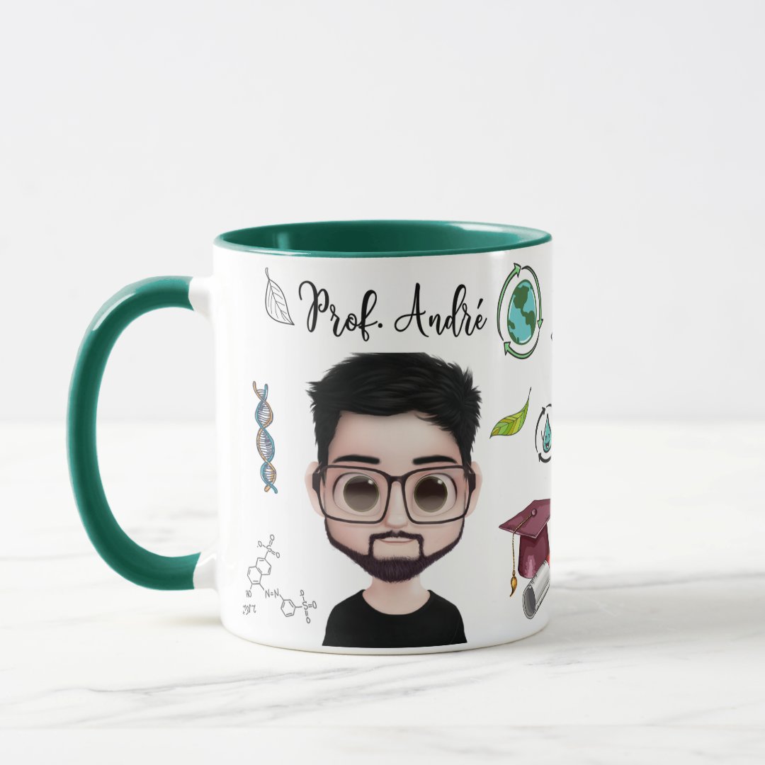 Caneca Presente Criativo para Biólogo Professor de Biologia - Dia dos Professores (Professor(a))