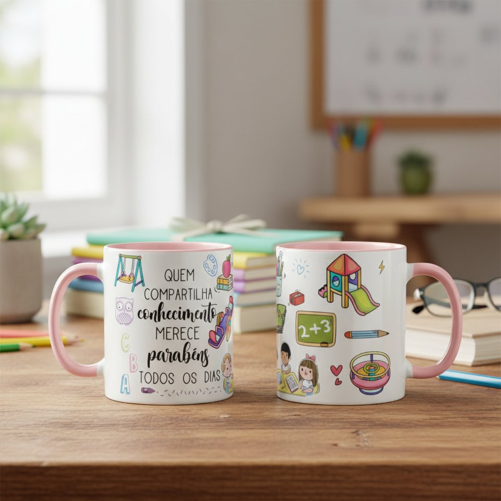 Caneca Presente Dia Dos Professores Professora Infantil Pré - Dia dos Professores (Professor(a))