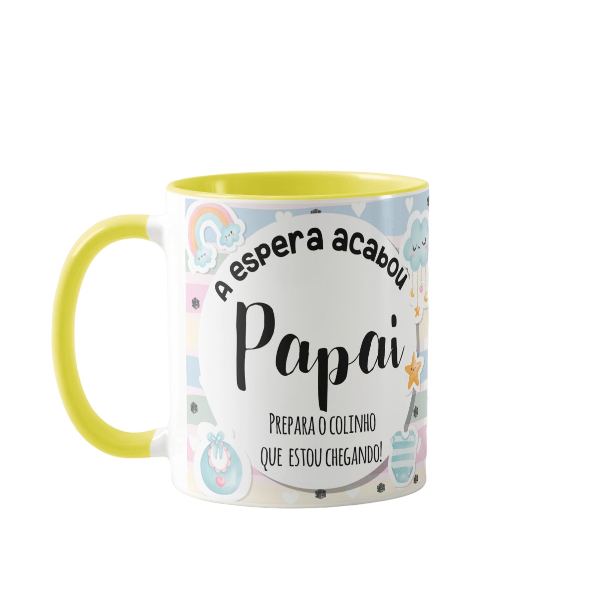 Caneca Personalizada Anúncio de Gravidez Gestação Papai Pai