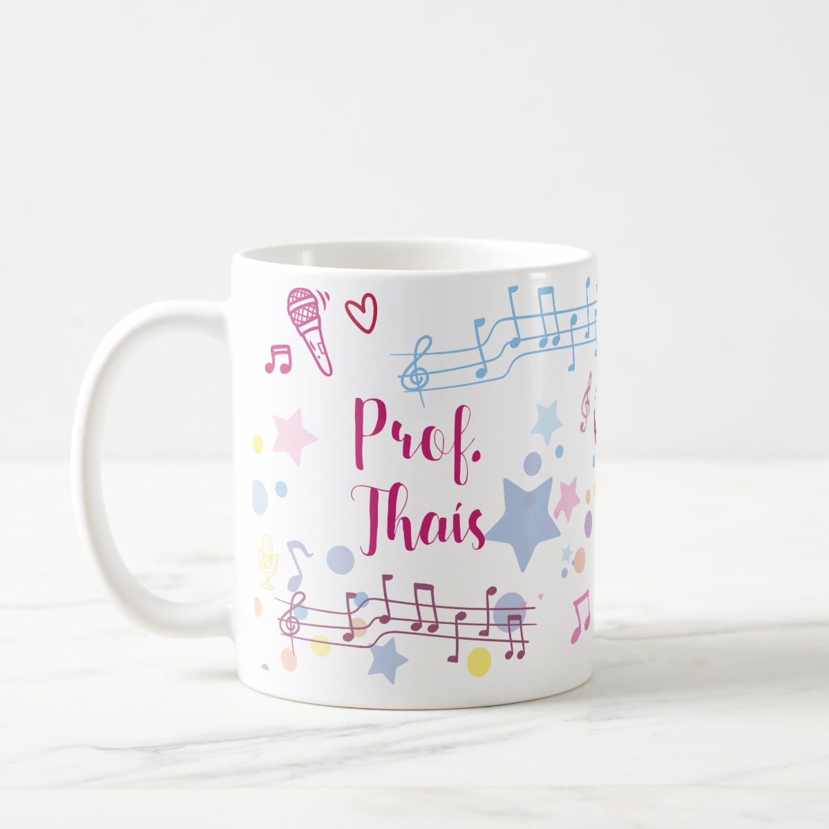 Caneca Professora de Música com Agradecimento