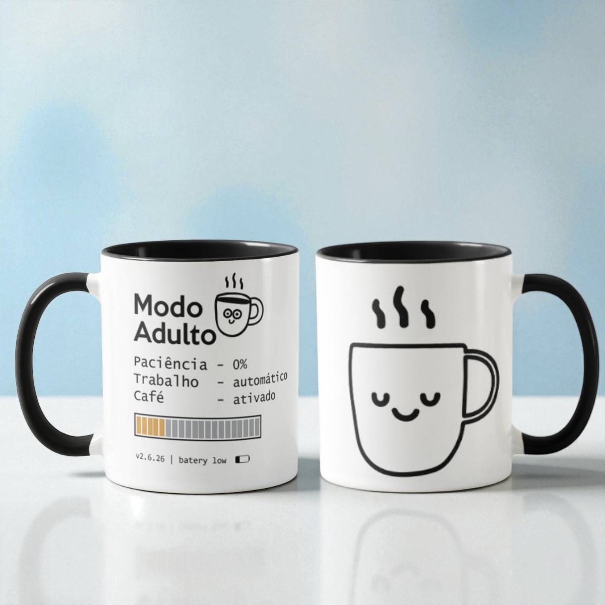 Caneca Presente Personalizada Frase Modo Adulto Divertida - Outros (Frase Modo Adulto Divertida)