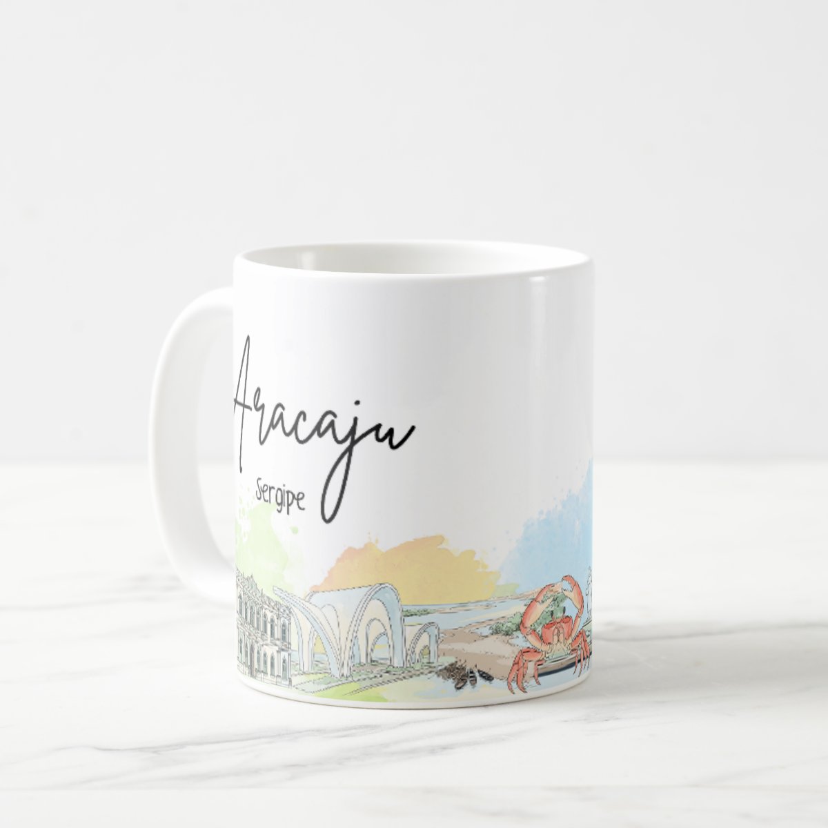 Caneca Personalizada Sergipe Lembrança Cidade Aracaju 