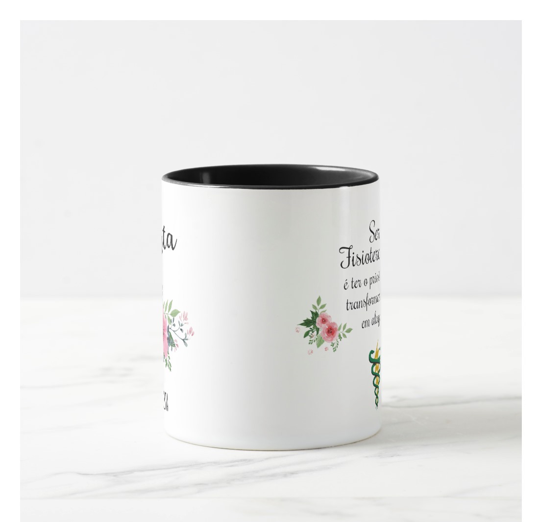 Caneca Personalizada Fisioterapia Profissão Fisioterapeuta