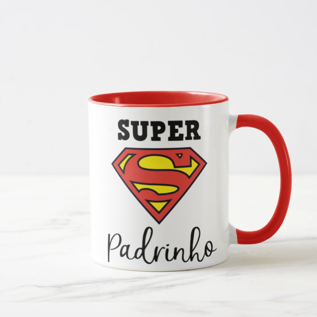 Caneca Personalizada Divertida Presente para Super Padrinho - Batizado (Padrinho)