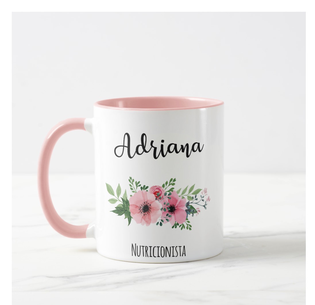 Caneca Nutrição Profissão Nutricionista Rosa - Profissões (Nutrição)