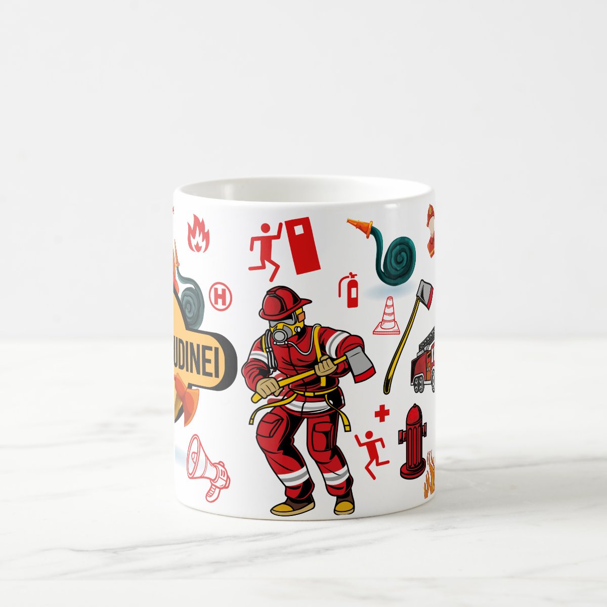Caneca Criativa Corpo de Bombeiros Personalizada com o Nome
