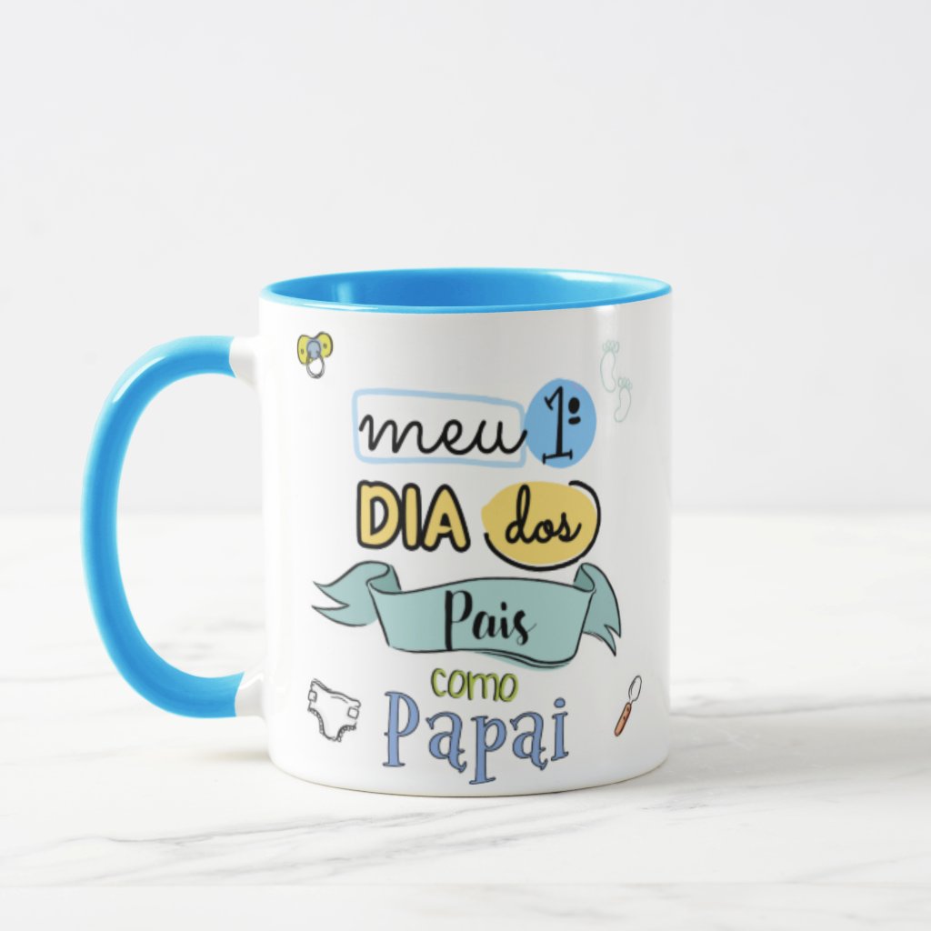 Caneca Presente Papai Primeiro Dia dos Pais Criativo