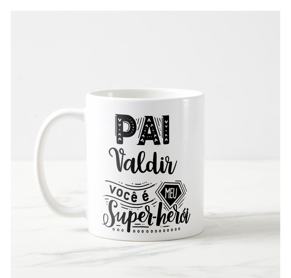 Caneca Dia dos Pais Presente Criativo Pai Super Heroi