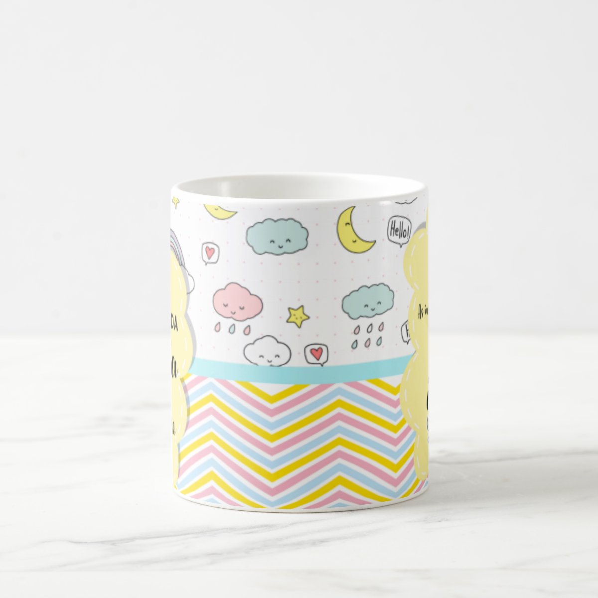 Caneca Personalizada Promovido a Dindos - Chuva de Benção