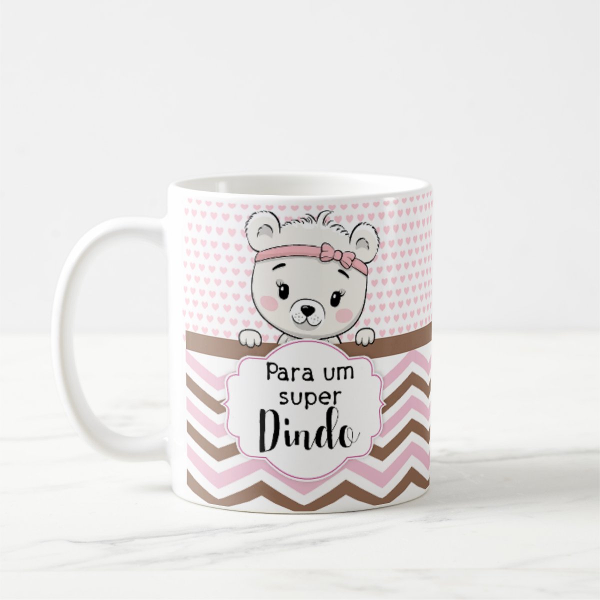 Kit 2 Canecas Personalizada Batismo Super Dindos de Menina - Batizado (Batizando(a))