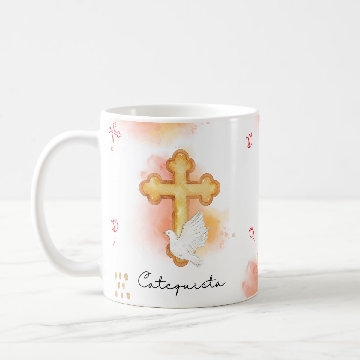 Caneca Cerâmica Catequista Presente Crismando Católica - Batizado (Batizando(a))