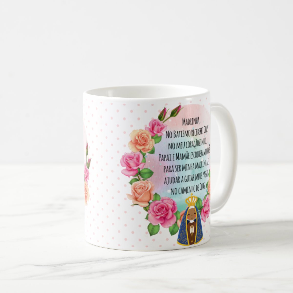 Caneca Personalizada Presente Batizado Madrinha Consagração