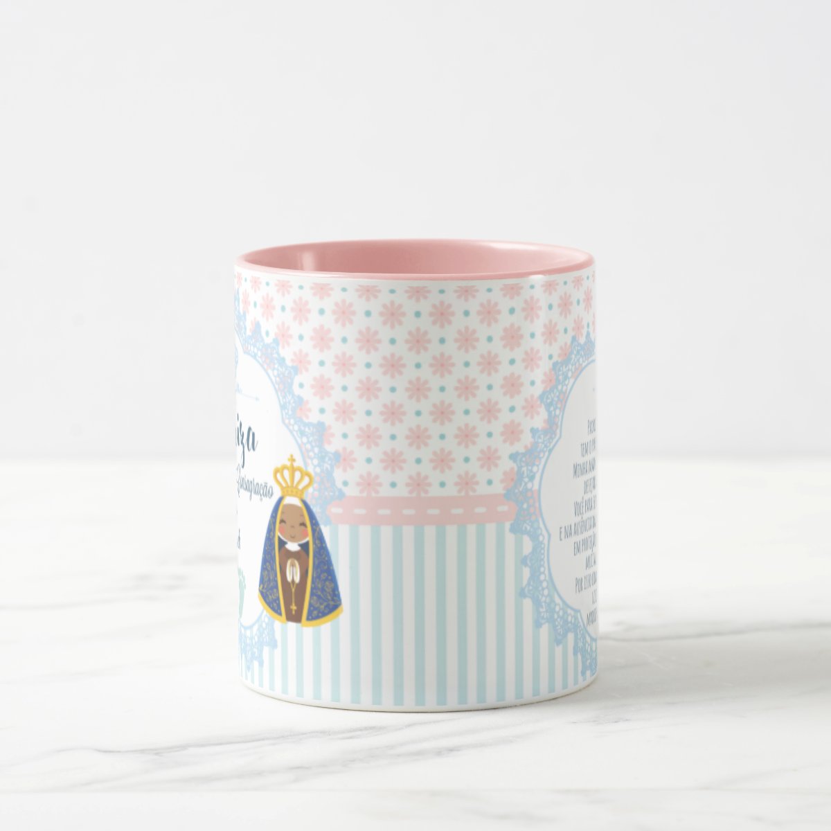 Caneca Rosa Presente Madrinha De Consagração com Nomes