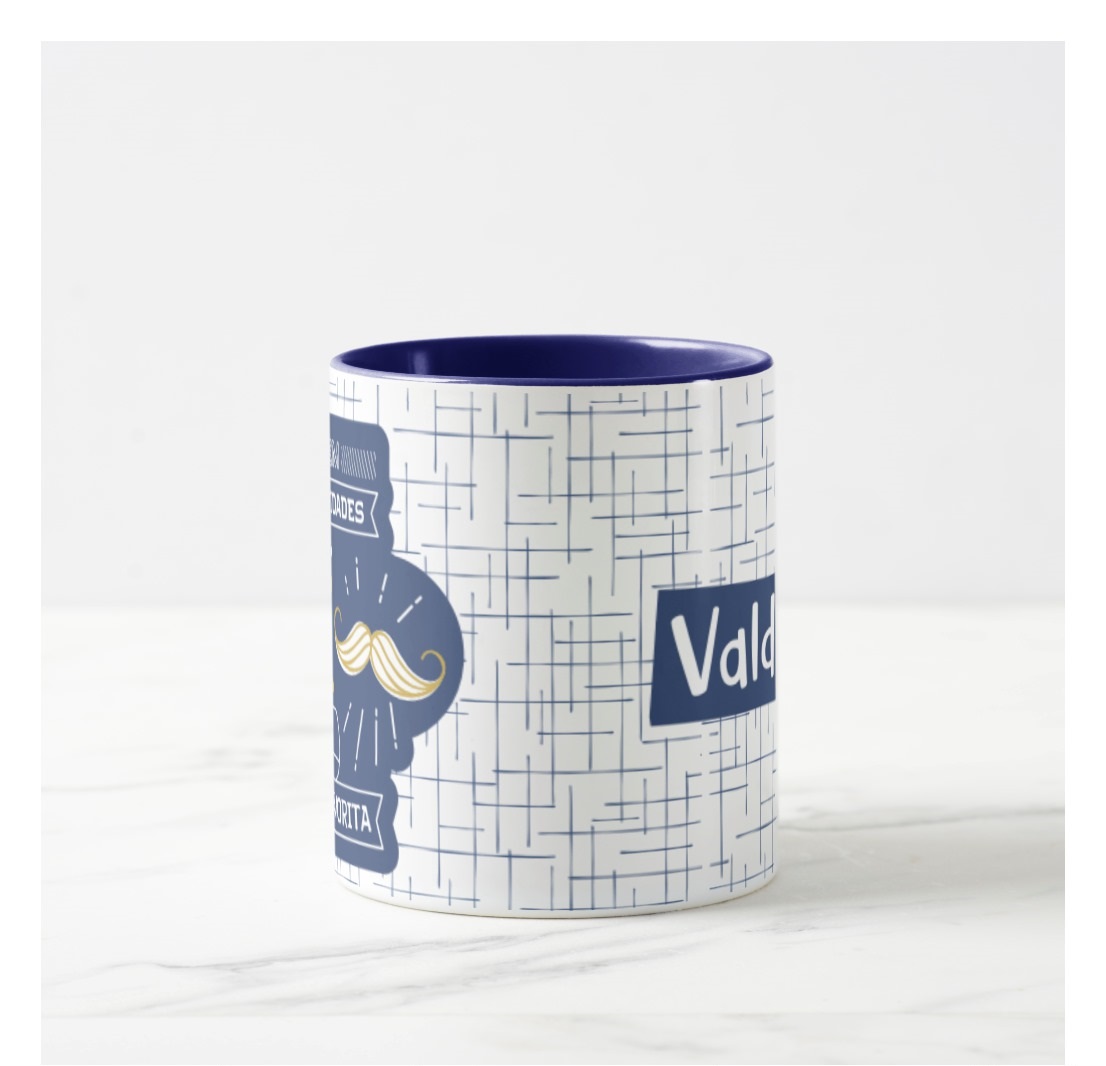 Caneca Pai Presente Engraçado Dia dos Pais com Nome Papai