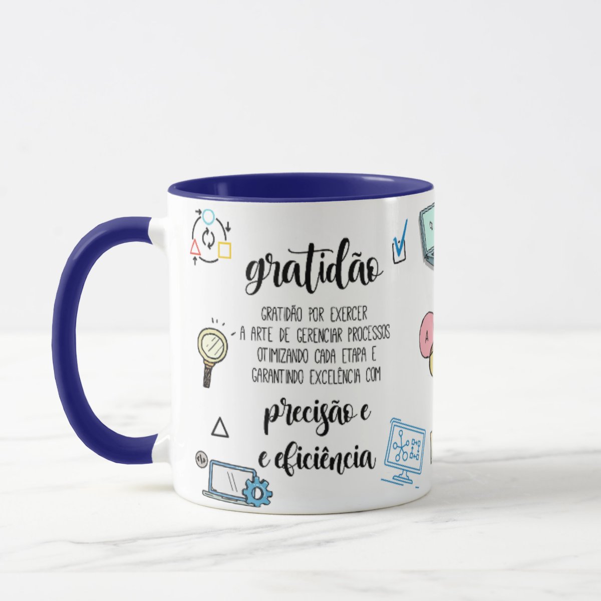 Caneca Profissão Presente Criativo Gestão de Processos