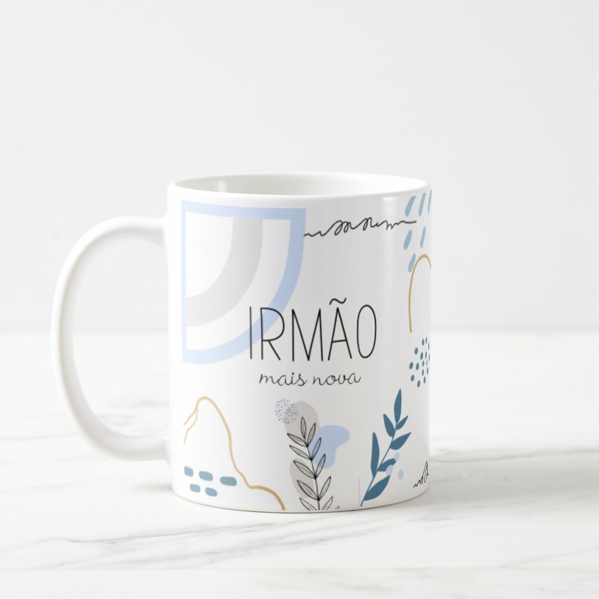 Caneca Masculina Minimalista Presente Irmão Mais Novo
